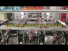 완전히 자동으로 알루미늄 엽을 쉽게 사용 할 수있는 일회용 식품 컨테이너 제조 기계 LK-T80