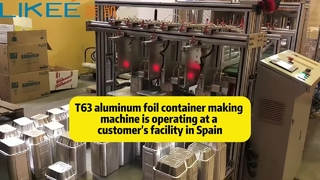 LK-T63 알루미늄 호일 용기 제작 기계 생산 라인