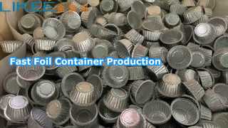 LK-T63 알루미늄 호일 용기 제작 기계 작동