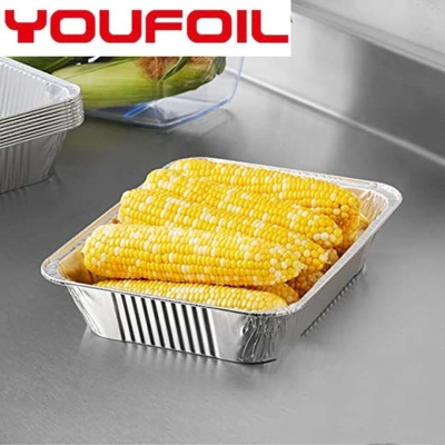주문 편리한 안전한 재활용할 수 있는 버릴 수 있는 알루미늄 호일 용기 반각 팬 online manufacture