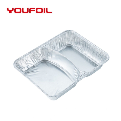 주문 케이터링을 위한 재활용할 수 있는 건강한 2 칸막이 버릴 수 있는 알루미늄 박막 용기 online manufacture