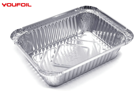 주문 재활용된 알루미늄 포일 식료품 용기 직사각형 알루미늄 트레이 OEM online manufacture