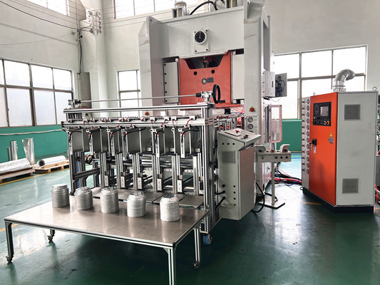 주문 130톤 알루미늄 호일 용기 제조 기계 5 웨이 6 캐비티 online manufacture
