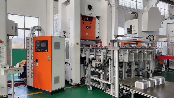 주문 고정형 27KW 알루미늄 식료품 용기 성형기 260 밀리미터 타격 online manufacture