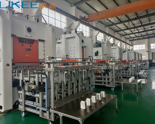 주문 Simense 모터를 가진 380V 70 치기 높은 작동 속도 알루미늄 호일 콘테이너 생산 라인 online manufacture