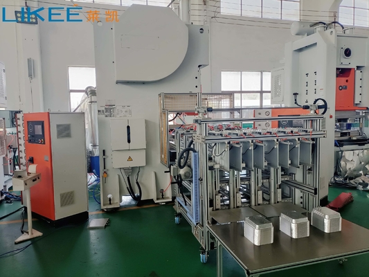 주문 미쓰비시 PLC 제어 12000pcs/hr 생산 용량 알루미늄 엽 식품 컨테이너 제조 기계 online manufacture