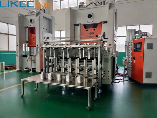 주문 130톤 은 완전 자동 알루미늄 엽 컨테이너 제조 기계 380v 50Hz LK-T130 online manufacture