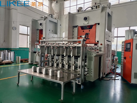 주문 12000 pcs/Hr 생산 용량 35-68 스트로크/분 알루미늄 엽 식품 컨테이너 제조 기계 online manufacture