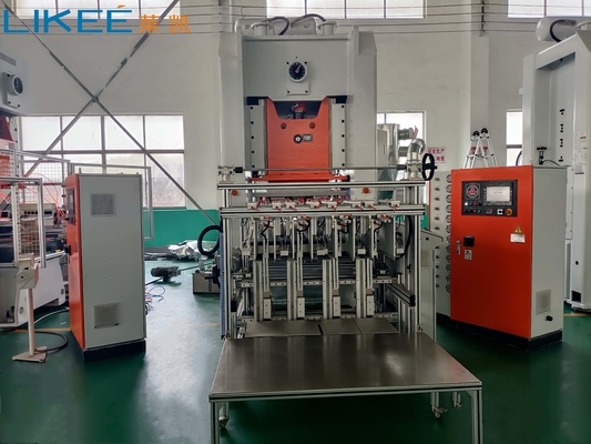 주문 고 정밀 제어 전기 스택 알루미늄 엽 컨테이너 생산 라인 online manufacture