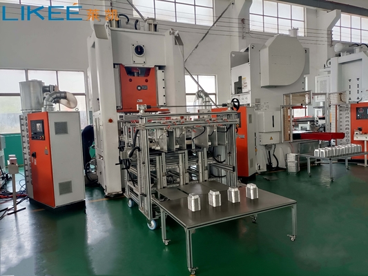 주문 12000pcs/H 알루포일 알루미늄 식품 컨테이너 제조 기계 online manufacture
