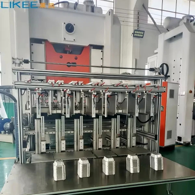주문 자동 4~6 홀리 알루미늄 엽 트레이 만드는 기계 미쓰비시 PLC 제어 online manufacture