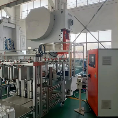 주문 미쓰비시 PLC 제어 3 홀리 알루미늄 엽 컨테이너 생산 라인 LK-T63 online manufacture