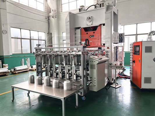 주문 알루미늄 필름 컨테이너 만드는 기계 7 인치 둥근 뚜?? 과 일회용 냄비 online manufacture