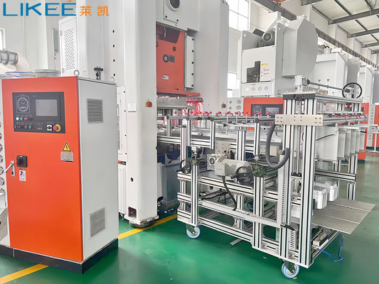 일본 미쓰비시 PLC 제어 80톤 압력 미쓰비시 PLC 12000 PC / Hr 용량 알루미늄 엽판 제조 기계