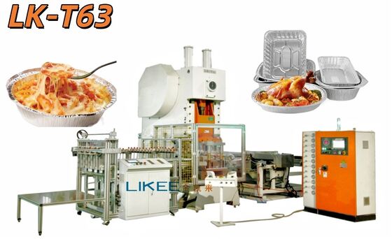 LK-T63 피크닉 알루미늄 엽 컨테이너 직사각형 피저 오븐 마이크로 웨이브 만들기 기계