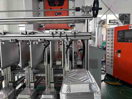 LK-T80 OEM 로고 직사각형 알루미늄 엽 식품 용기 제조 기계 가져가기 위한 패스트 푸드 패키지 기계